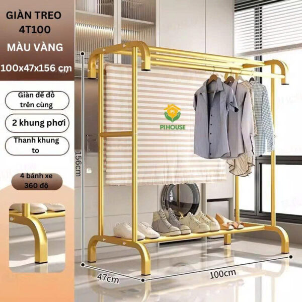Giá Treo Quần Áo 4T100cm